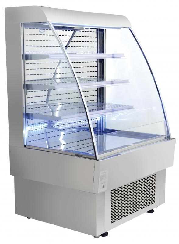 Open Refrigerated Floor Display Showcase with 380 L capacity